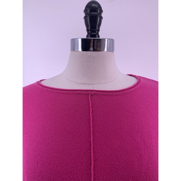 Dreamers By Debut Hot Pink Soft Crop Sweater Top Lightweight S/M - Picture 4 of 9